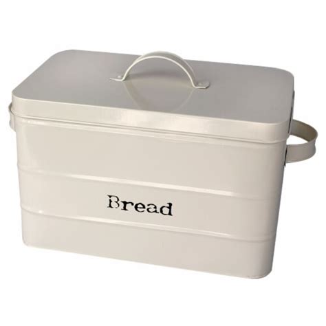 home basics bb47563 steel ivory copper bread box one size|Home Basics Ivory Tin Bread Box .